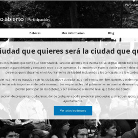 Imagen de la web de participación ciudadana impulsada por el Ayuntamiento de Madrid./ DecideMadrid