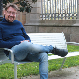 El coordinador general de Catalunya en Comú, Xavier Domènech, a l'exterior del Parlament. | Marc Font.