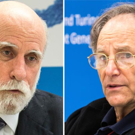Vinton Cerf y Leonard Adleman en el Foro de Heidelberg 2015. /HLFF - C. Flemming