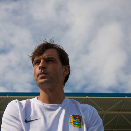 Fernando Morientes (39), en el estadio Fernando Torres de Fuenlabrada.- CHRISTIAN GONZÁLEZ