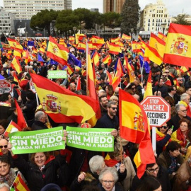 Manifestació a Madrid per la unitat d'Espanya.
