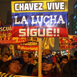 La manifestación convocada por el gobierno de Maduro se celebró el mismo día que la de la oposición/EFE