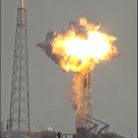 Así saltó por los aires el cohete Falcon 9 de Space X
