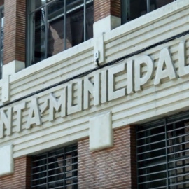 Fachada del edifico de la Imprenta Municipal de Madrid.