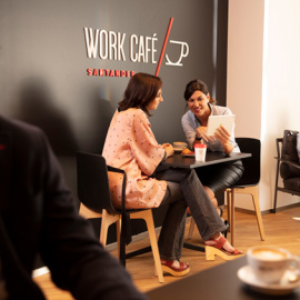 Nuevo Work Café en la Plaza de los Sagrados Corazones, en Madrid