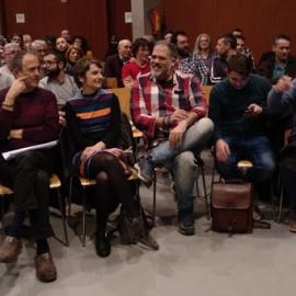 22/02/2019.- El alcalde de Zaragoza, Pedro Santisteve, participó este viernes por la tarde en el plenario de ZeC que cerró la agenda organizativa. EDUARDO BAYONA