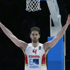 Pau Gasol, durante el encuentro. EFE/Juan Carlos Hidalgo