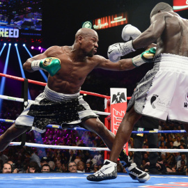 Boxeo entre Mayweather y Berto en las Vegas. REUTERS