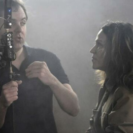 La actriz Antonia San Juan en el rodaje de la película "El Hoyo". EFE