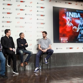 Pau Gasol, durante la presentación del videojuego 'NBA 2K17'.