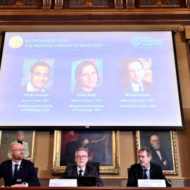 Galardonados con el Premio Nobel de Economía. Reuters