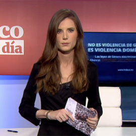 Núria Martínez, durante el informativo 'Público al Día' del 28 de febrero.