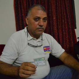 Abdel Nasser Hassan, durante la entrevista. - IBAI TREBIÑO