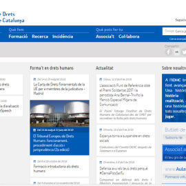 Web Principal del Instituto de Derechos Humanos de Catalunya(IDHC). IDHC.ORG