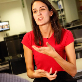 La portavoz del Ayuntamiento de Madrid, Rita Maestre, en la redacción de 'Público'. CHRISTIAN GONZÁLEZ