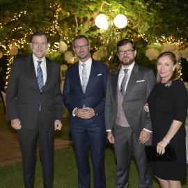 Rajoy, Maroto, Josema Rodríguez t la mujer del rpesidente, Elvira Fernández.