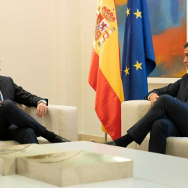 16/10/2019 - En líder del PP, Pablo Casado, se reúne con el presidente del Gobierno en funciones, Pedro Sánchez, para abordar la situación en Catalunya tras la sentencia del 'procés'. / PARTIDO POPULAR