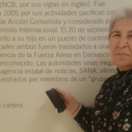 Fadwa Mahmud, madre y esposa de dos desaparecidos. / HENRIQUE MARIÑO