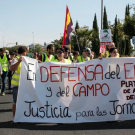 Pancarta de los jornaleros.