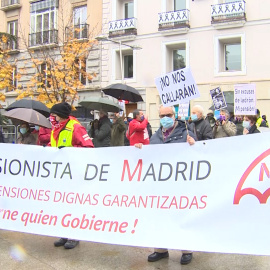 Pensionistas protestan en Madrid contra el Pacto de Toledo