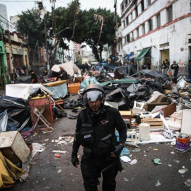 La Policía de São Paulo llevó a cabo una de las mayores operaciones contra el tráfico de drogas en la zona conocida como ‘Cracolandia’ en el centro de la ciudad./EFE