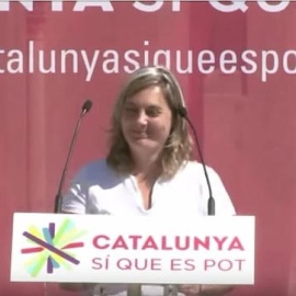 Meritxell Genao durante el mitin