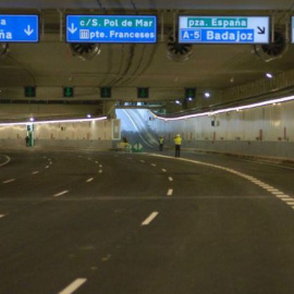 Una imagen de archivo de los túneles de la M-30 de Madrid.