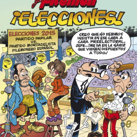 Portada de '¡Elecciones!', el nuevo álbum de Mortadelo y Filemón. EFE