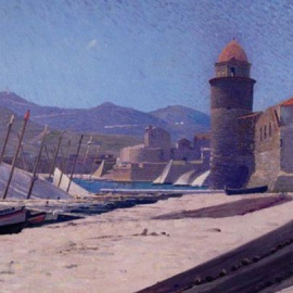 Esta pintura de Terrus, Collioure in the Pyrenees, está en el museo y es auténtica. MUSÉE TERRUS
