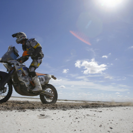 El sueco Thomas Berglund, durante la segunda etapa. REUTERS/Jean-Paul Pelissier