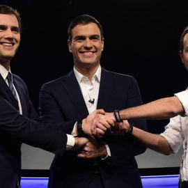 Albert Rivera, Pedro Sánchez y Pablo Iglesias en una imagen de archivo / EFE