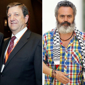 Cuarenta años y los mismos alcaldes en 31 municipios. Luis Partida (i), de 73 años, primer edil de Villanueva de la Cañada (Madrid), PP, y Juan Manuel Sánchez Gordillo (d), de 67, alcalde de Marinaleda (Sevilla). EFE