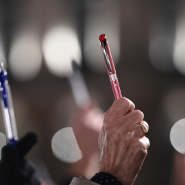Concentración en Rennes, Francia. AFP