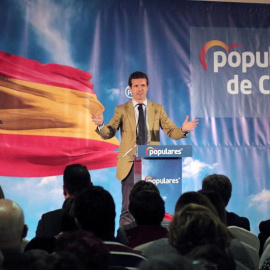 Pablo Casado en un acto electoral en Ceuta. (REDUAN | EFE)