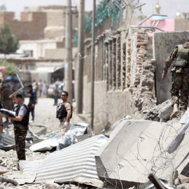 Imagen de archivo de un atentado en Afganistán. EFE