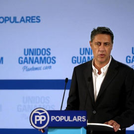 El candidato del PPC a la Presidencia de la Generalitat, Xavier Garcia Albiol, valora los resultados de la elecciones catalanas./ EFE