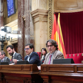 Els membres de la Mesa del Parlament, durant el ple d'aquest dijous | Parlament de Catalunya.
