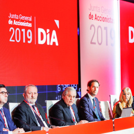Imagen de la última junta de accionistas de Dia, en Madrid.. EFE/ Emilio Naranjo