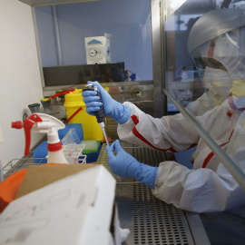 Imagen de archivo de un investigador en un laboratorio. - EFE