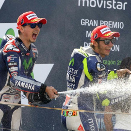 Lorenzo celebra su victoria. EFE/Javier Cebollada