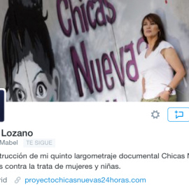 Captura de pantalla del 'Twitter' de Mabel Lozano