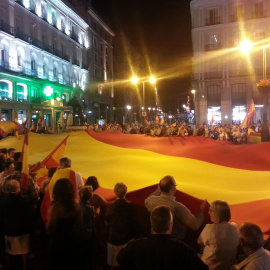 Manifestación en Sol de la ultraderecha pidiendo la "unidad nacional"/ J.T