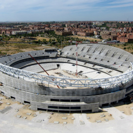 Imagen que presenta en estos momentos el estadio de La Peineta. /FCC