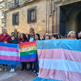 Concentración de apoyo a Daniel Ripa, diputado de Podemos, en la puerta de los juzgados / EUROPA PRESS