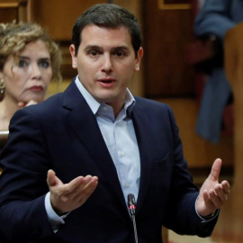GRAF2352. MADRID, 09/05/2018.- El líder de Ciudadanos, Albert Rivera, durante la sesión de control al Gobierno hoy en el Congreso de los Diputados. EFE/ Fernando Alvarado