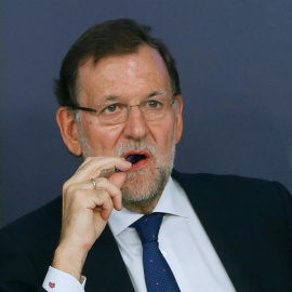 El presidente del Gobierno y del PP, Mariano Rajoy, durante la reunión del Comité Ejecutivo Nacional de su partido, tras las elecciones catalanas. EFE/Juanjo Martín