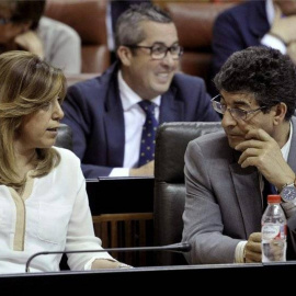 La presidenta de la Junta de Andalucía, Susana Díaz y el vicepresidente, Diego Valderas. -EFE