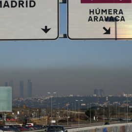 Nube gris de contaminación que ha cubierto Madrid estos días. EFE