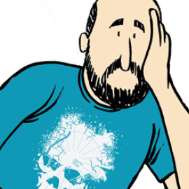 Autorretrato del viñetista José Rubio Malagón.