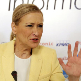 Cifuentes ha hecho hoy balance de sus primeros cien días de mandato al frente de la Comunidad de Madrid. EFE/Ballesteros